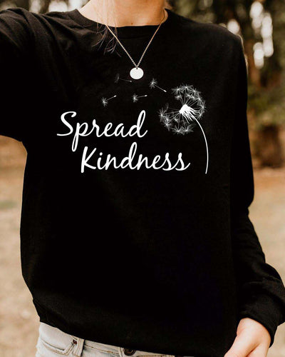 Spread Kindness Sweatshirt Black Sweatshirt Selfawear 