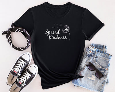 Spread Kindness T-Shirt Black Shirts Selfawear 