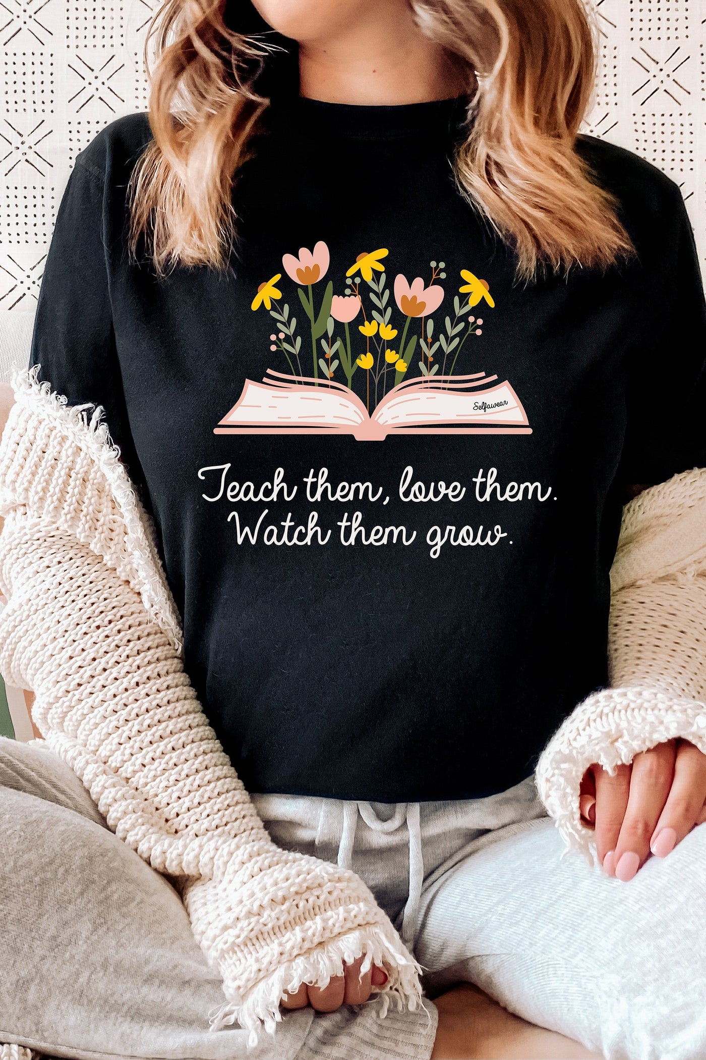 Teach Them, Love Them T-Shirt Black Shirts Selfawear 