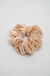 Velvet Hair Scrunchie - Light Beige