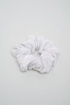 Velvet Hair Scrunchie - White