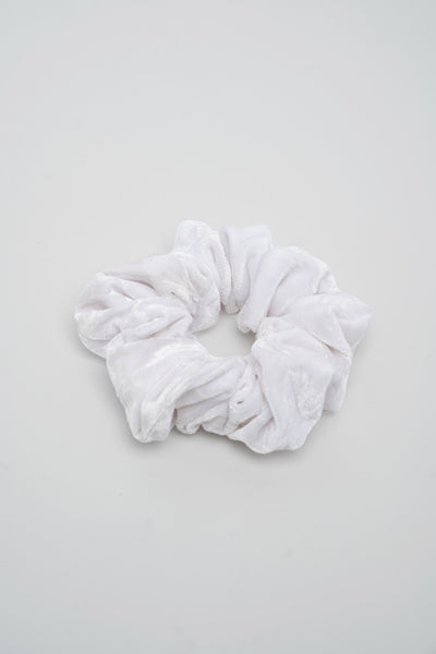 Velvet Hair Scrunchie - White Scrunchie Selfawear 