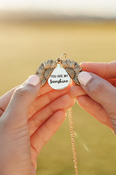 You Are My Sunshine Necklace - Silver Necklaces Selfawear 