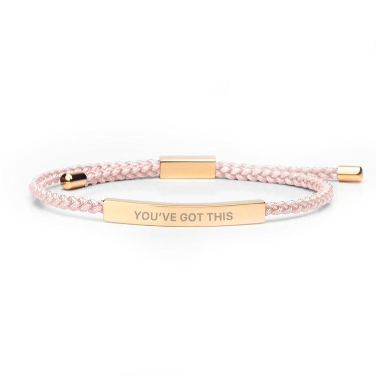 You've Got This - 18K Rose Gold Bracelet Bracelet Selfawear Peach 