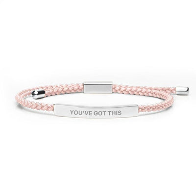 You've Got This - Silver Bracelet Bracelet Selfawear Peach 